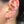 FE1209 925 Sterling Silver Heart Zircon Huggies Earrings