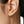 FE1921 925 Sterling Silver Dagger Cubic Zirconia Huggie Hoop Earrings