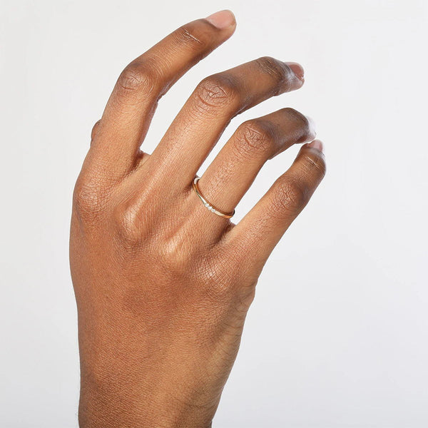 FJ0332 925 Sterling Silver Simple Engagement Ring