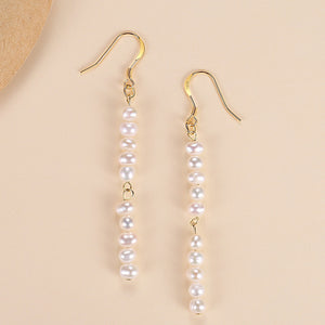 FE1688 925 Sterling Silver Freshwater Pearl Earrings