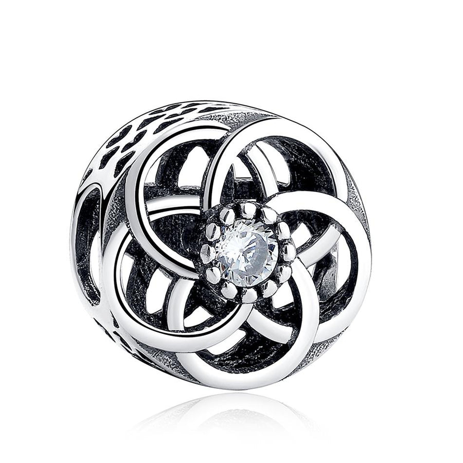 PY1288 925 Sterling Silver Promise Flower S925 Charm