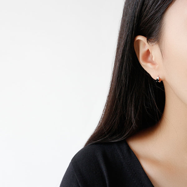 RHE1045 Cubic Zirconia Hoop Earring