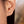 FE1672 925 Sterling Silver Triple Diamond Single Stud Earrings