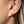 FE1733 925 Sterling Silver Cubic Zirconia Teardrop Hoop Earring