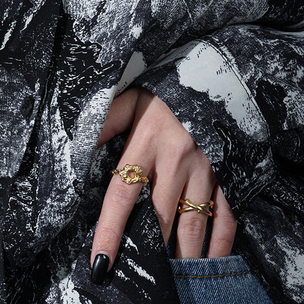 RHJ1058 Irregular Texture Ring
