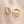 YHE0398 925 Sterling Silver Gold Cubic Zirconia Huggie Earring