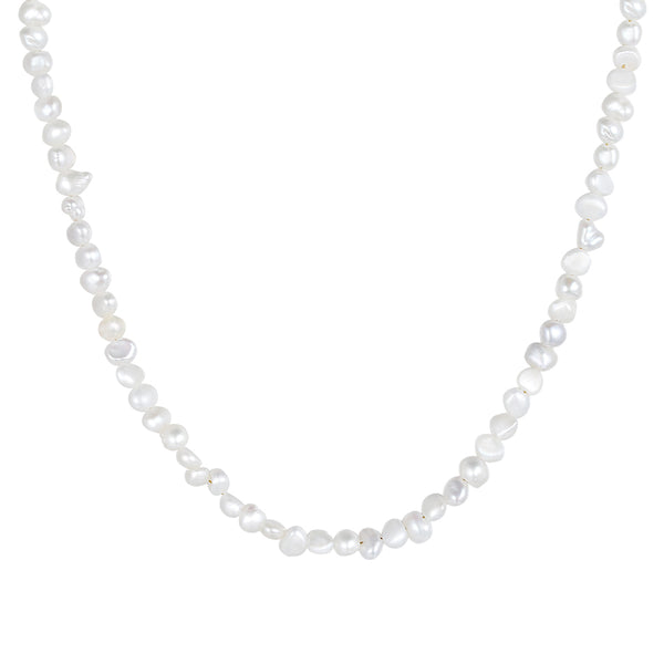 PN0047 925 Sterling Silver 4.5-5mm Freshwater Pearl Pure Women Choker Necklace