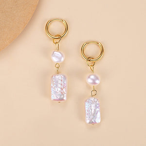 FE1704 925 Sterling Silver Natural Pearl Earrings