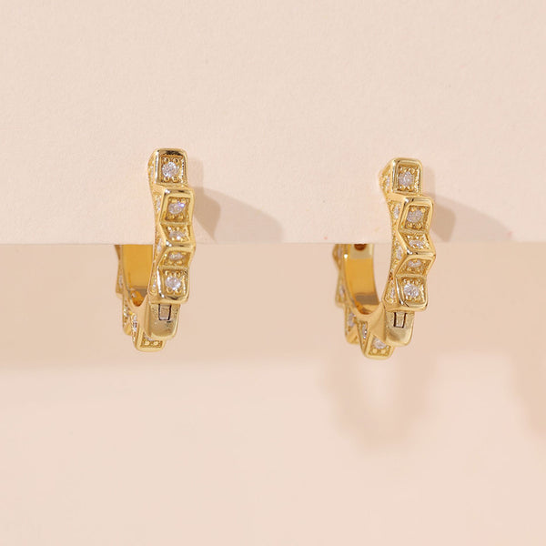 YHE0392 925 Sterling Silver Punk Spike Rivet Earring For Girls