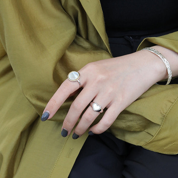 S925 RHJ1003 Fritillaria Adjustable Ring