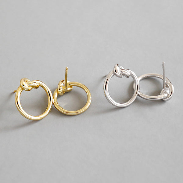 RHE1044 Knot Halo Stud Earring