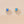 YHE0385 925 Sterling Silver Blue Opal & CZ Trendy Stud For Women