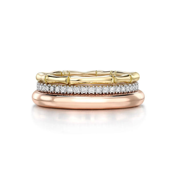 FJ0426 925 Sterling Silver Trendy Bamboo Ring