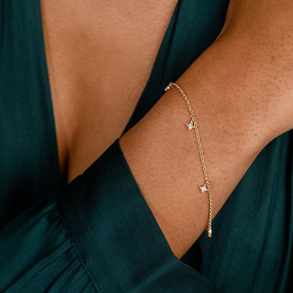 FS0217 925 Sterling Silver Charms Zircon Bracelet