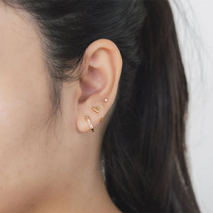 FE0919 925 Sterling Silver Triangle Earrings Cuff