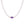 FX0811 925 Sterling Silver Purple CZ Freshwater Pearl Necklace