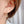 PE0093 925 Sterling Silver Trendy Freshwater Pearl Cross Dangle Hoop Earring