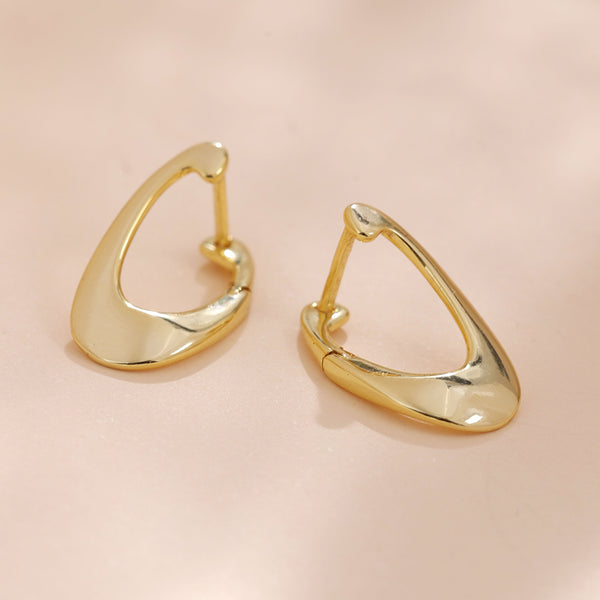 YHE0335 925 Sterling Silver Geometric French Light Luxury Irregular Earrings