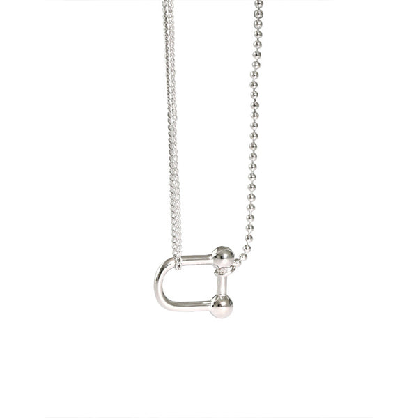RHX1036 U Shape Sideway Necklace