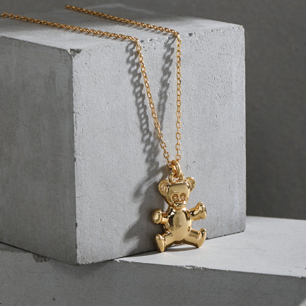 RHX1020 Cute Bear Pendant Necklace