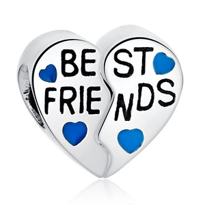 PY1331 S925 For My "Best Friend" Heart Charm