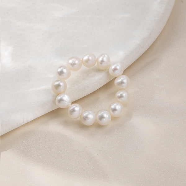 FJ0797 Freshwater Pearl Elasticity Adjustable Ring