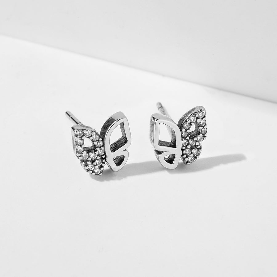 CD0010 925 Silver Butterfly Mini Stud Earring For Kid