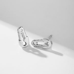 CD0011 925 Sterling Silver Mini Paper Cilp Stud Earring
