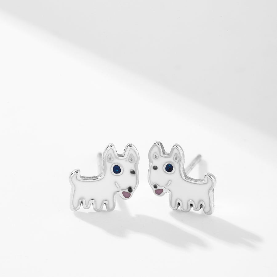 CD0026 925 Sterling Silver Little Goat Mini Stud Earring For Children