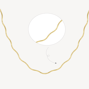 FX0789 925 Sterling Silver Wavy Collar Necklace