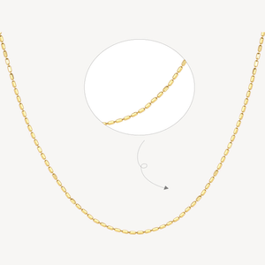 FX0792 925 Sterling Silver Bamboo Bar Chain Necklace
