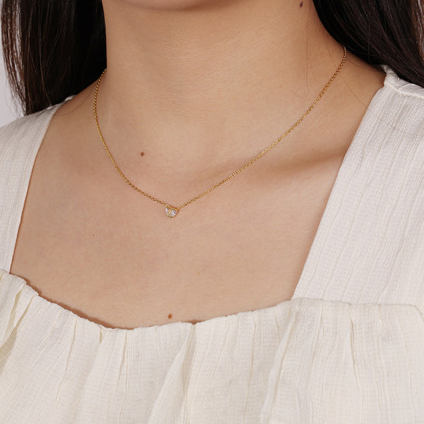 FX0855 925 Sterling Silver High Grade Cubic Zirconia Neclace