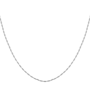 FX0864 925 Sterling Silver Small Bar Chain Necklace