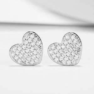 GE3122 925 Sterling Silver Sweety Heart Stud Earring For Women