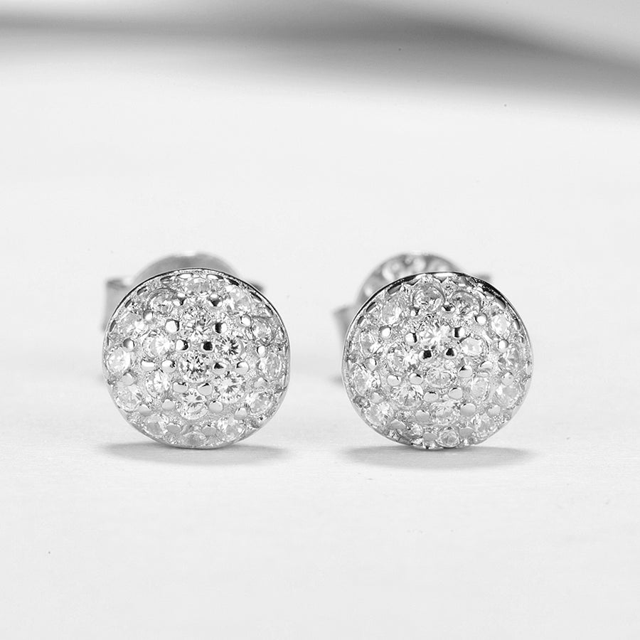 GE3137 925 Sterling Silver Round Mini Stud Earring