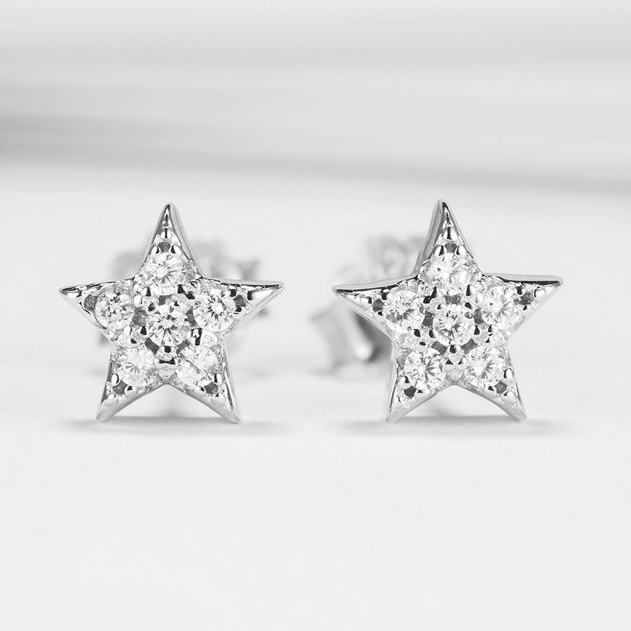GE3175 925 Sterling Silver Star Stud Earring For Women