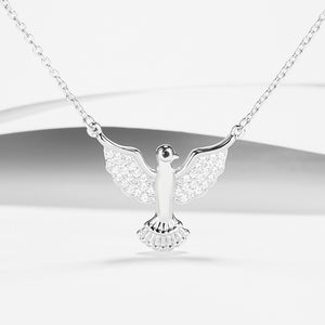 GX1199 925 Sterling Silver Peaceful Dove Pendant Necklace