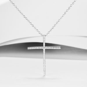 GX1203 925 Sterling Silver Faith Cross Pendant Necklace