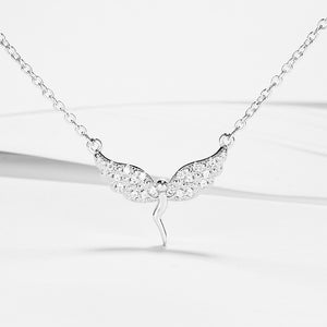 GX1213 925 Sterling Silver Dancing Girls Wing Necklace
