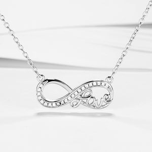 GX1215 925 Sterling Silver Endless Love CZ Women Necklace