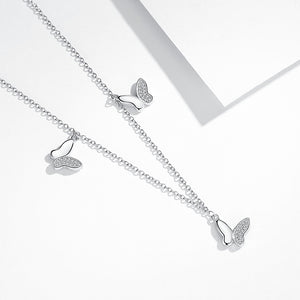 GX1421 925 Sterling Silver Tiro Butterfly Necklace