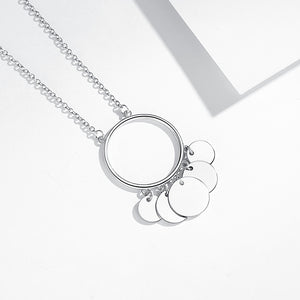 GX1422 925 Sterling Silver Coin Pendant Neclace