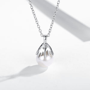 GX1426 925 Sterling Silver Classy Pearl Women Necklace