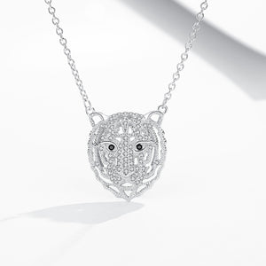 GX1008 925 Sterling Silver Tiger Head Necklace