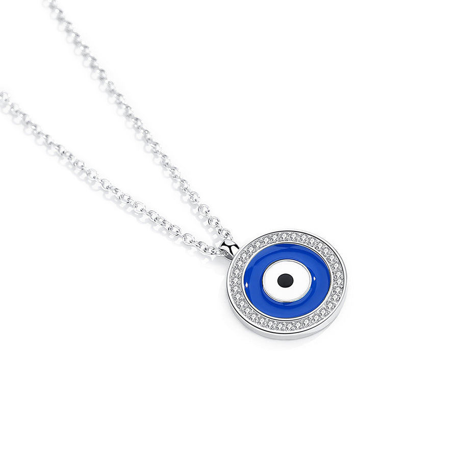 GX1017 925 Sterling Silver Blue Eye Necklace