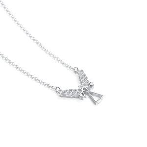 GX1034 925 Sterling Silver wings Necklace