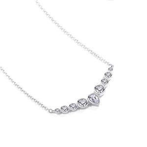 GX1040 925 Sterling Silver Specially Crystal Pendant Necklace
