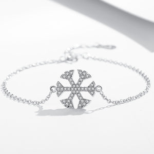 GS2012 925 Sterling Silver Winner Snowflake Bracelet