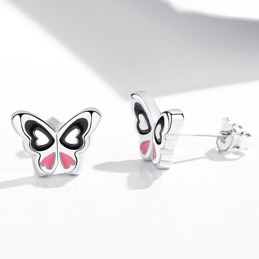 GE3013 925 Sterling Silver Butterfly Stud Earring