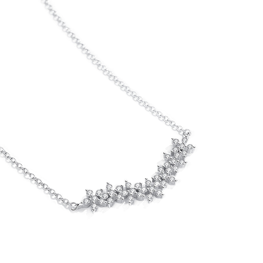 GX1043 925 Sterling Silver Fashion Flower Pendant Necklace